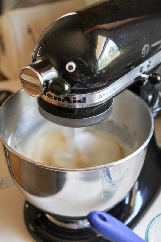 Black Kitchen-Aid mixer.