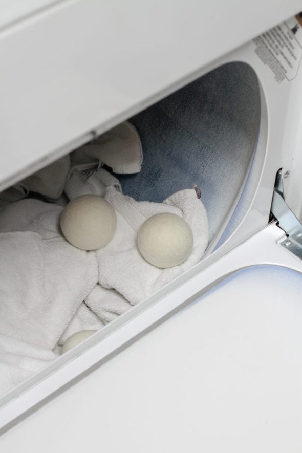 a blue-stained dryer drum